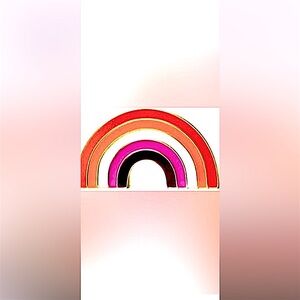 1 LGBTQ+ Subtle Lesbian Pride Inclusive Sunset Flag Rainbow 🌈 Pin